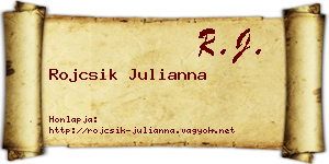 Rojcsik Julianna névjegykártya