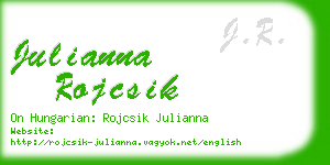 julianna rojcsik business card
